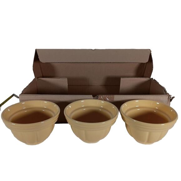 Set Of 3 Celebrating Home Stoneware Collection Bowls Somerset Harvest Yellow - Picture 2 of 10